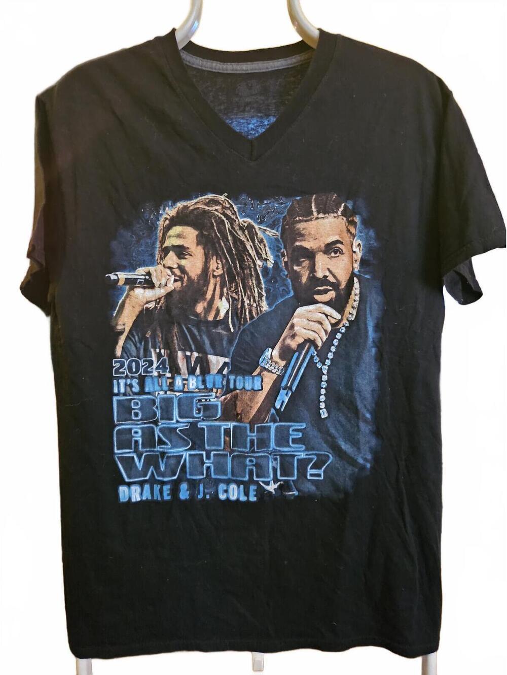 Drake and J Cole - It’s All a Blur Big as the What tour parking lot tee - sz M